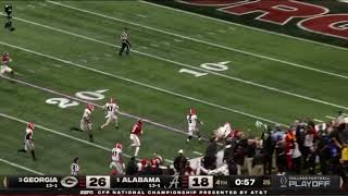 Bryce Young throws PICK-6 to seal the deal in the Natty. Georgia 33 Alabama 18