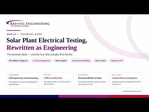Utility-scale solar plant electrical testing