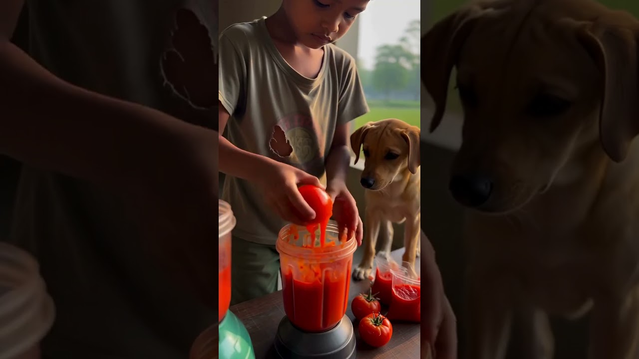 He Sold Tomatoes to Save His Father | A Silent Story That Will Change You #fyp #viral #doglove #pets