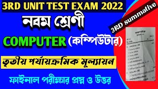 class 9 computer 3rd unit test suggestion 2022।class ix computer 3rd summative exam 2022।third unit