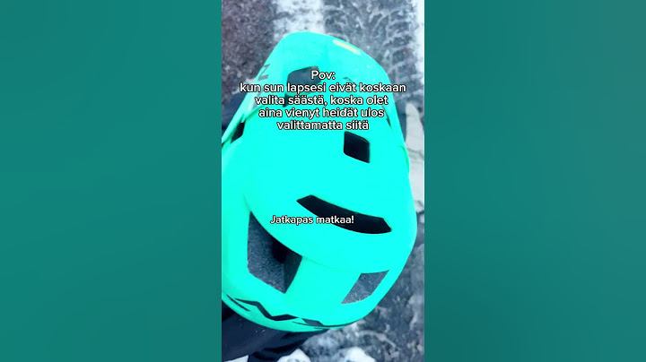 Pov: kun sun lapsesi eivät välitä säästä, koska olet aina vienyt heitä ulos valittamatta siitä.