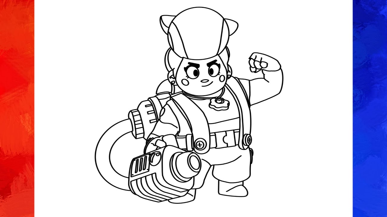 HOW TO DRAW PAM FROM BRAWL STARS