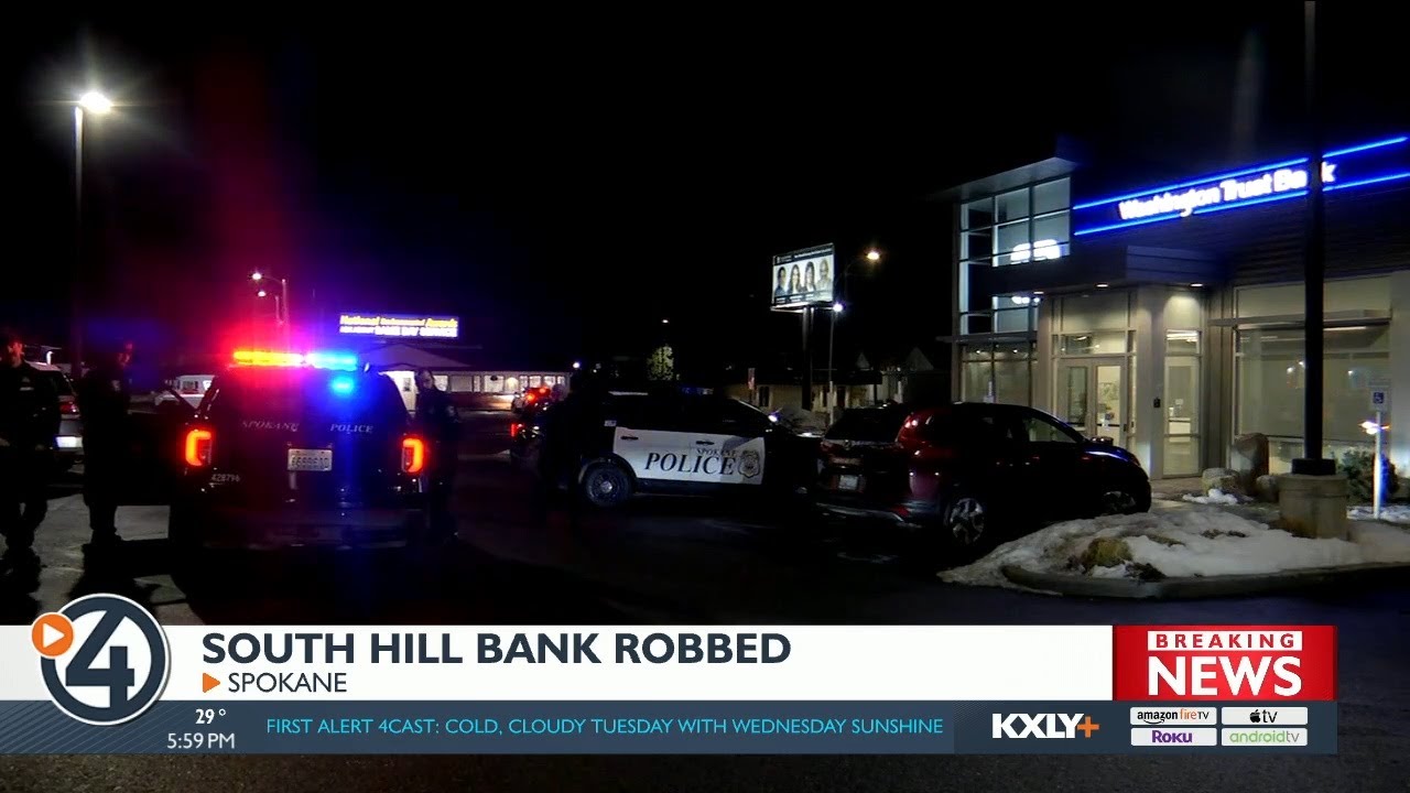 Police searching for bank robbery suspect on South Hill - YouTube