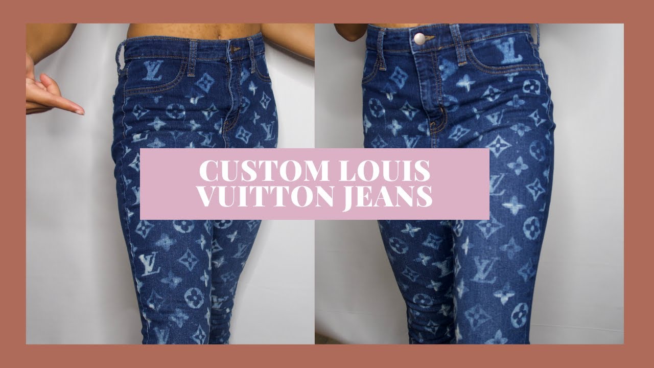louis vuitton custom jeans