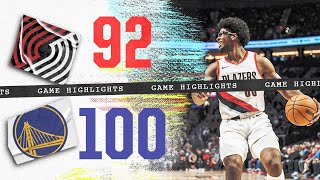 Portland Trail Blazers 92, Golden State Warriors 100 | Game Highlights | April 11, 2024