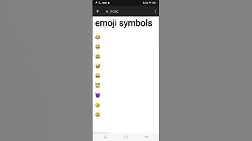 emoji symbols HTML