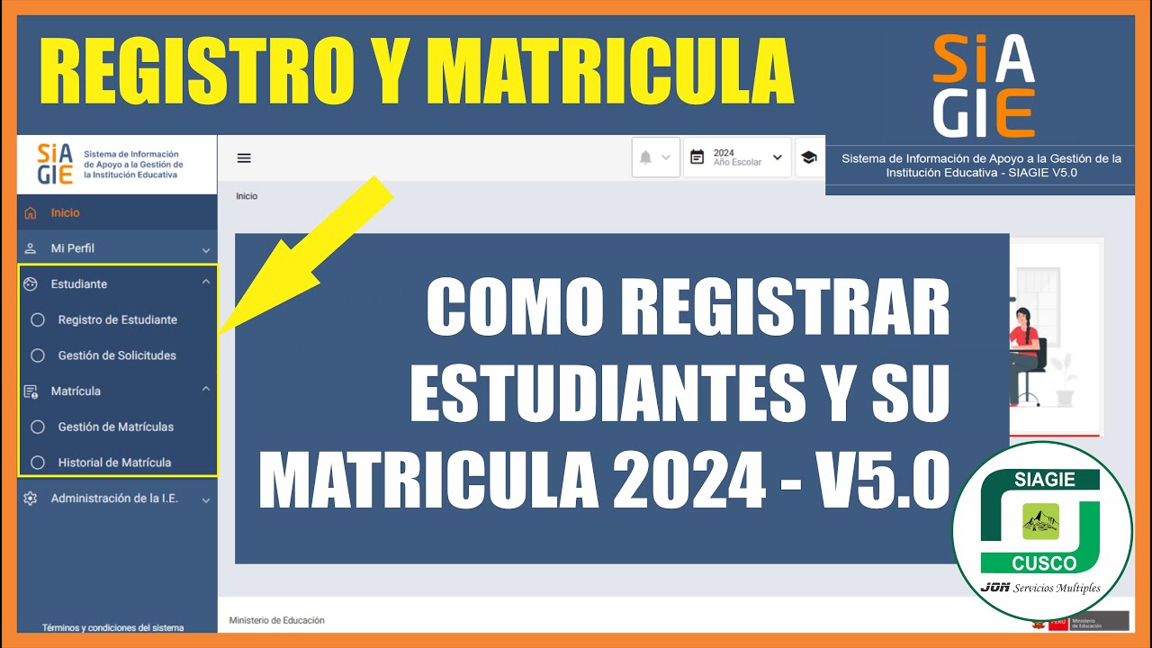 Siagie v5.0 | Tutorial | Registro de Estudiantes | Matricula de ...