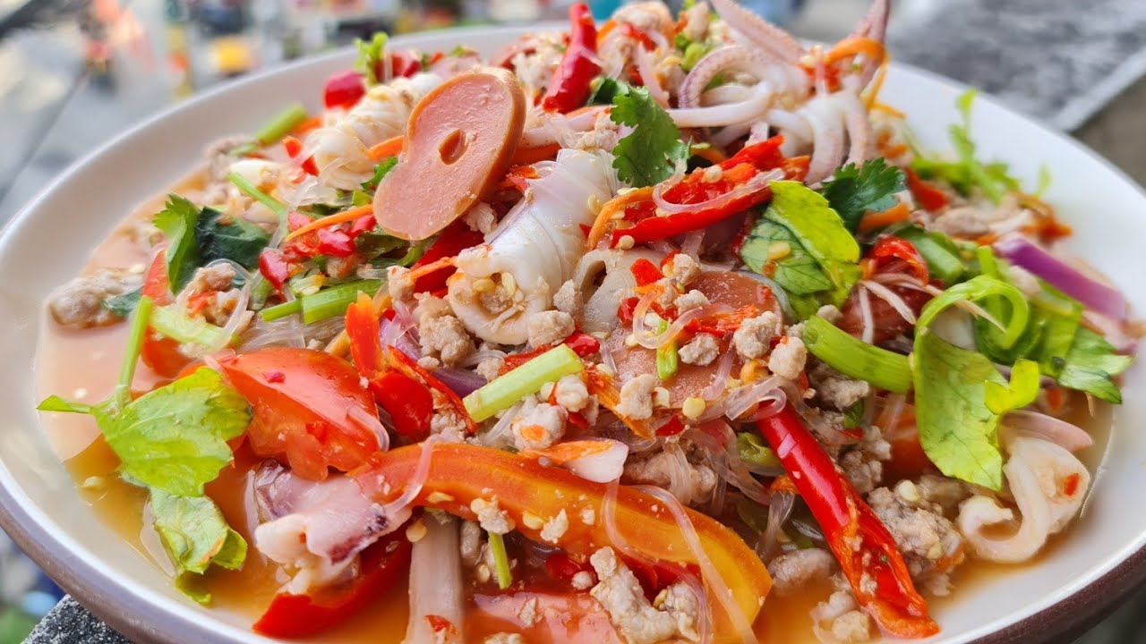 ကြာဇံသုပ်ချဥ်ငံစပ် ထိုင်းစတိုင်လ် ရှူးရှူးရှူဲရှူဲ စားကြပါအုံးဗျာ 🥵#BOYMK