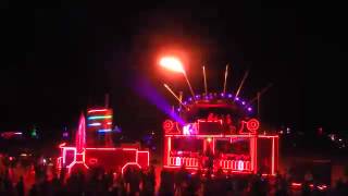 Kalliope and Heathen Shooting Fire at Burning Man 2014