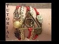 Wax Cord,leather braid, Charm, Stack Bracelet Tutorial