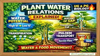Plant Water Relations Explained  | Complete Concept for UG &amp; PG Botany Students.