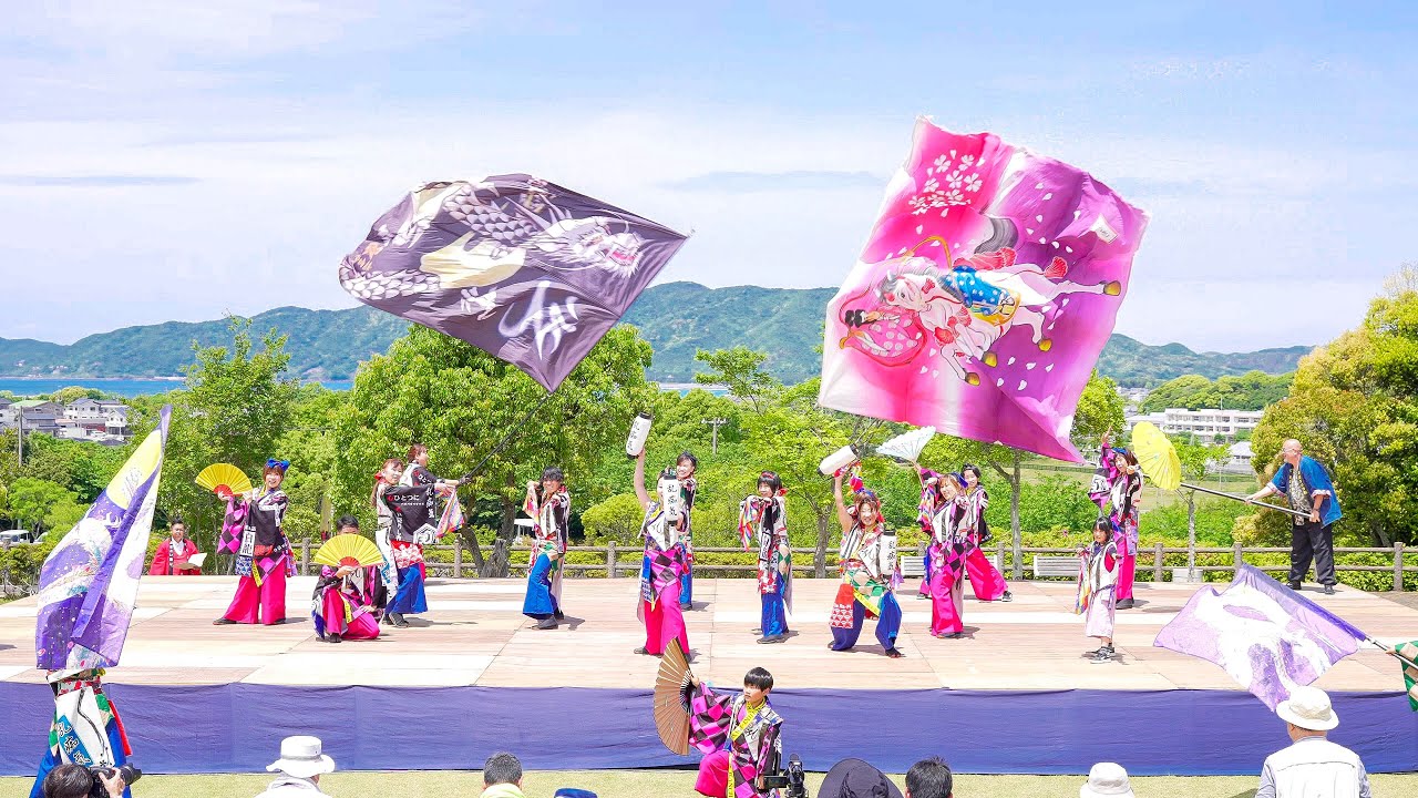 4K] 乱痴気 みやこ姫よさこい祭り 2025 海の見えるメインステージ