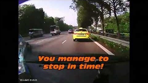 Road accident in Singapore recorded with Black Vue Vehicle Black Box
