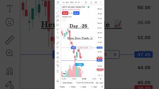 TRADING CHALLENGE DAY -26 | Hero Zero Trade #shorts #trading
