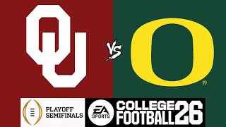 Oklahoma vs Oregon - CFP Semifinal Sim (CFB 26)