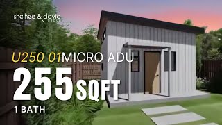 S&D U250 01 - MICRO ADU - 1 STORY Studio, 1 Bath 255 SQFT