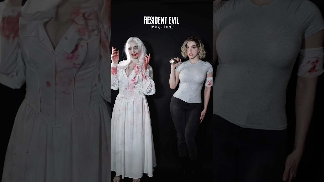 Leon watching this: 🤨 #residentevilrequiem #re9 #cosplay #graceashcroft #selenacorey #residentevil