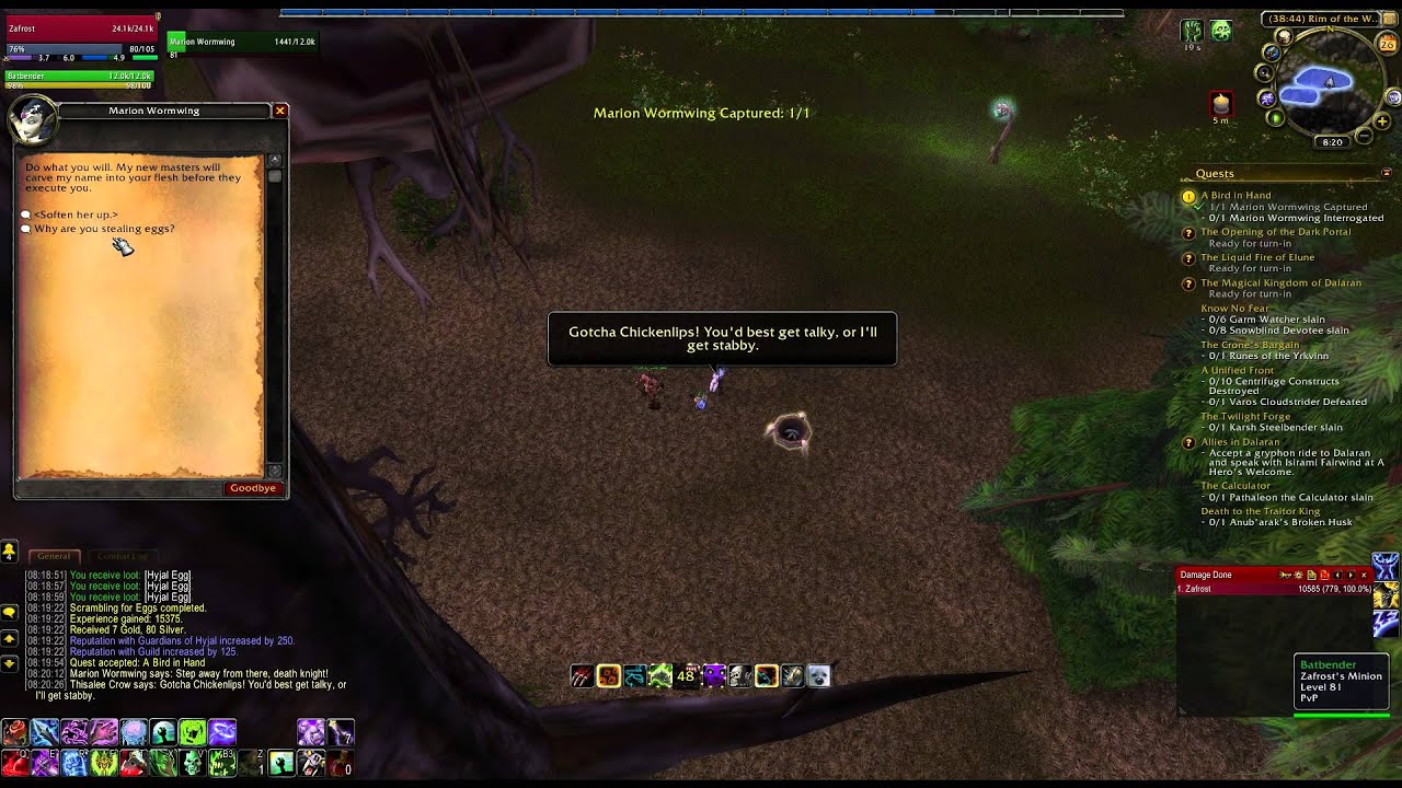 A Bird in Hand WoW Quest YouTube