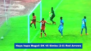 Magoli Simba (2-0) Red Arrows kipindi cha kwanza, Morrison na Kagere