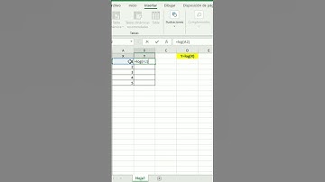Tabulando con Excel Función Logaritmo