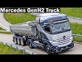 Mercedes-Benz GenH2 Truck on the test track, Mercedes hydrogen Truck first look