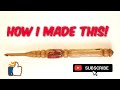 How I turn a oak wood and resin crochet hook on a lathe