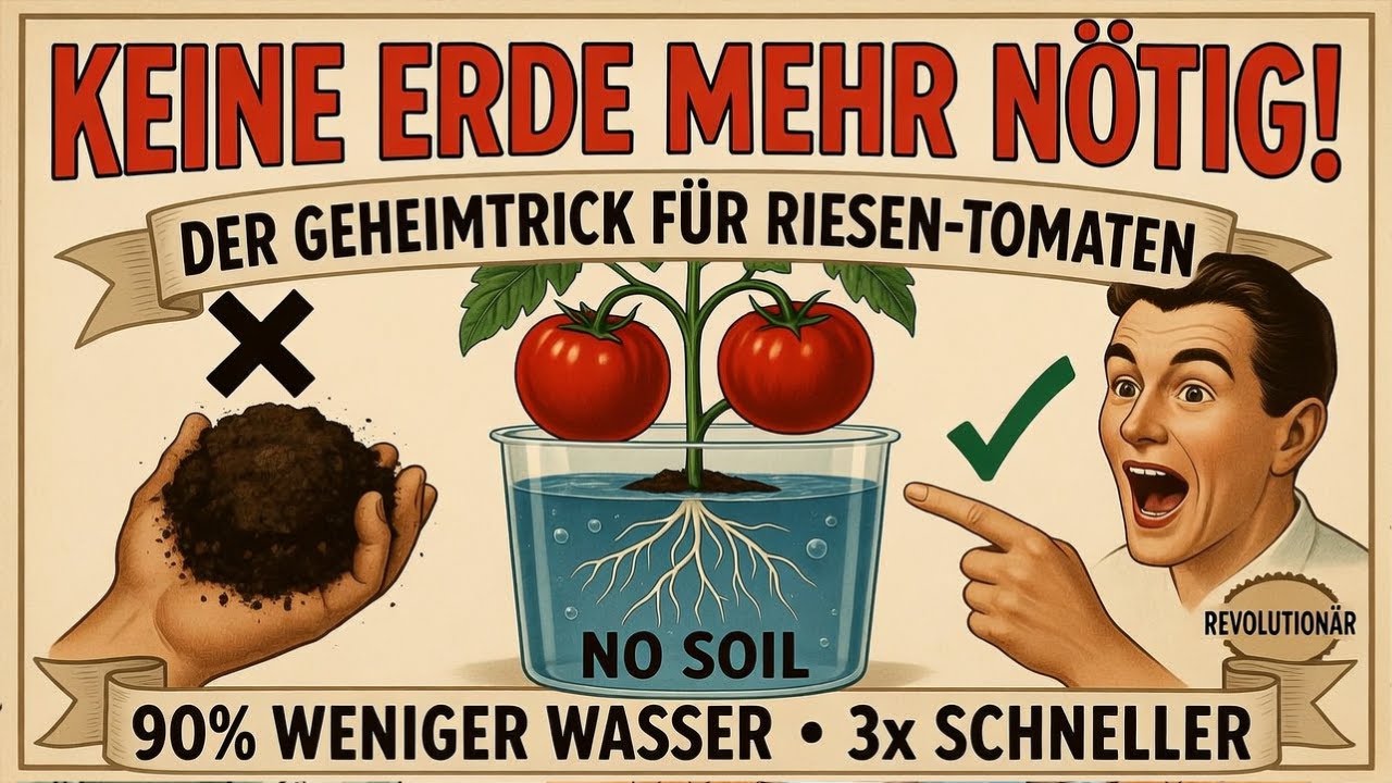 Tomatenzüchter HASSEN diesen Trick! 🍅 Anbau OHNE Erde - 3x mehr Ertrag in 60 Tagen