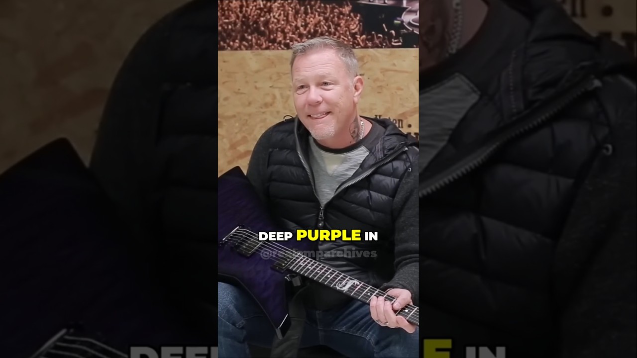 James Hetfield on His Purple Explorer Guitar