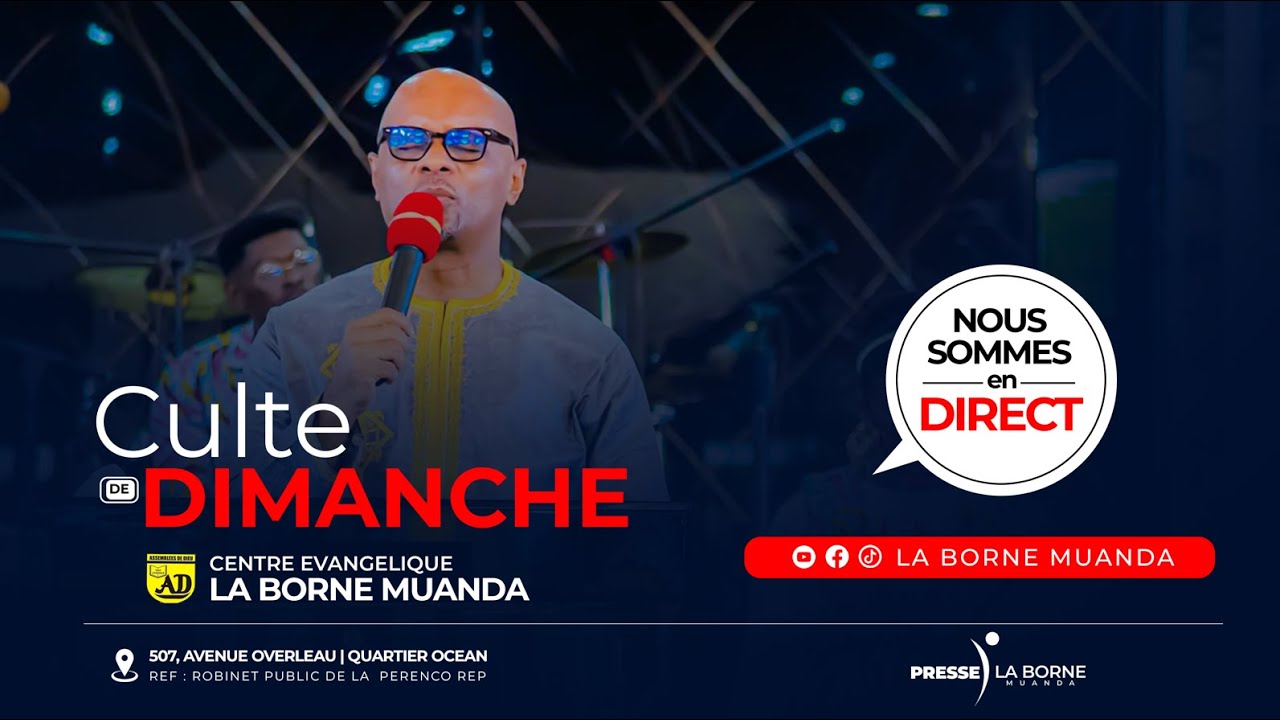 CULTE DE DIMANCHE 15 FEVRIER 2026 | LA BORNE MUANDA