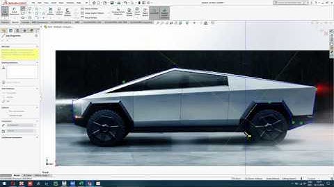 SolidWorks Tutorial | Tesla Cybertruck model for 4 minutes