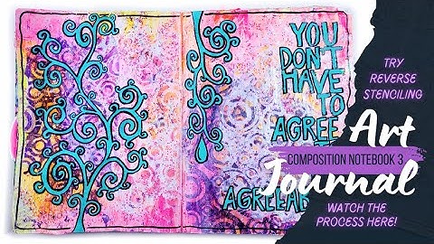 Art Journaling | Try Reverse Stenciling! | Right Justify Your Quote
