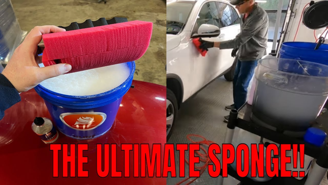 Booski Car Care Rinseless Wash Sponge - delikatna, nacinana gąbka