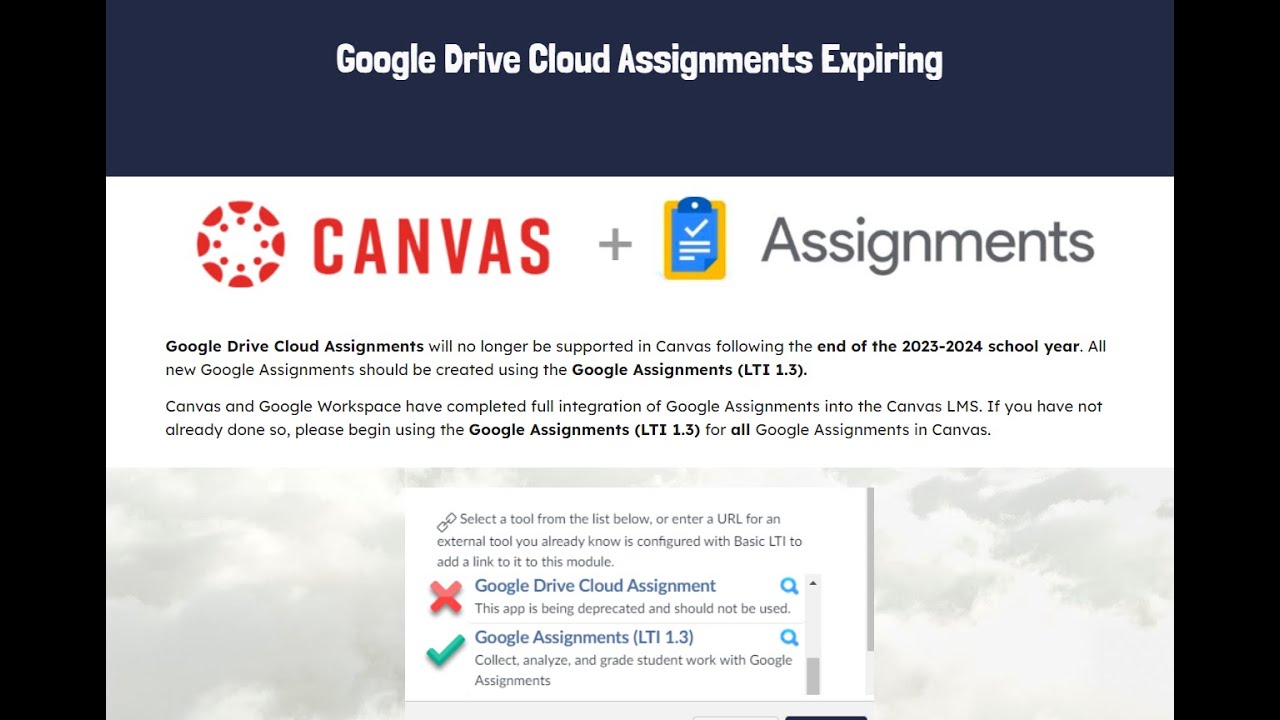 google assignments lti 1.3 canvas