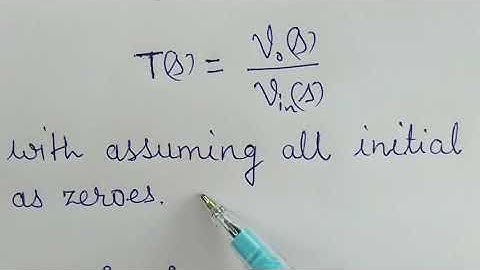 Transfer Function (IE 303)