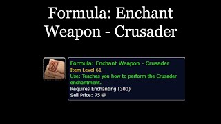 Wow classic era formula enchant crusader best for farm 400-600gold location best for all class. screenshot 4