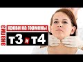 Анализ крови на гормоны щитовидной железы T3 и T4 -  трийодтиронин и  тироксин