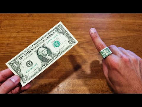 How To Make A $1 Paper Ring - Origami