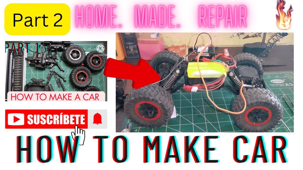 Rock crawler RC car parts assemble (part 2) || how to make a car at ...