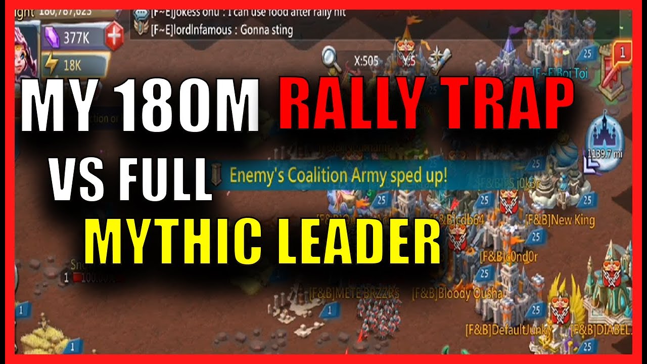 MY 180M INF REINF TRAP VS FULL MYTHIC CAV BLAST - Lords mobile