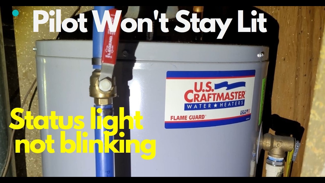 Craftmaster water heater pilot light goes out. How to light a water ...