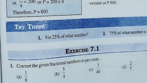 Class 7th maths l Exercise 7.1 l NCERT l Solution l Chapter 7 l Q1 to Q6 l Comparing Quantities