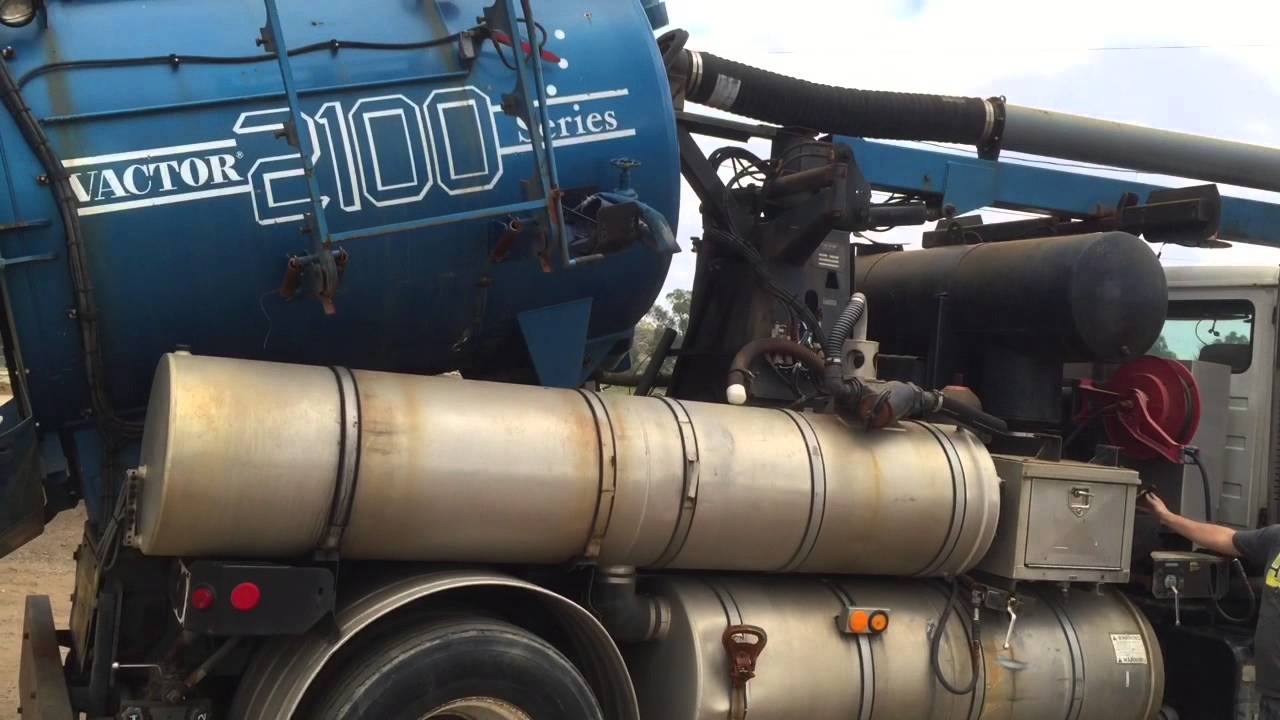 Vactor 2100 Vacuum Truck Sewer Jet Rodder Hydro Excavation - YouTube