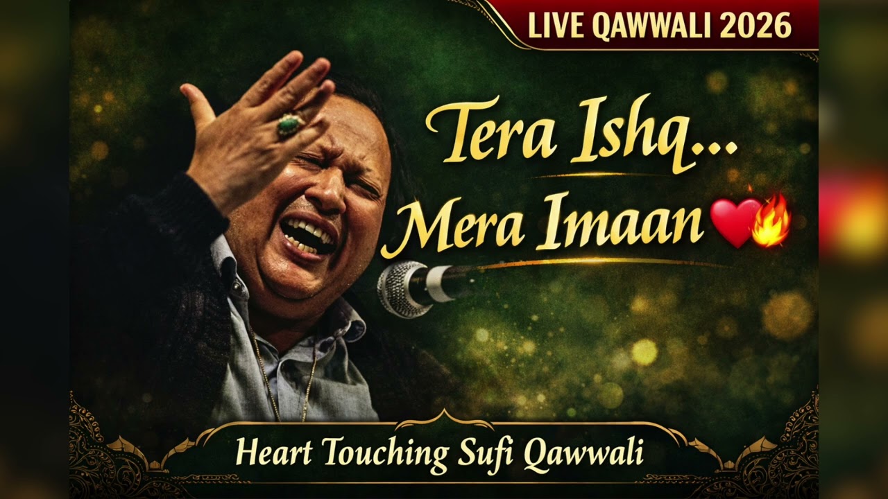 Nusrat Fateh Ali Khan New Song- Tera Ishq Mera Imaan Hai| Emotional Mehfil 2026