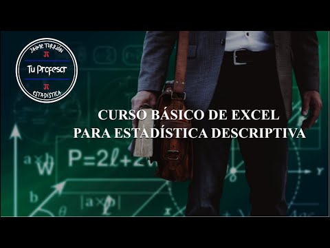 V21 VARIABLES BIDIMENSIONALES EN FORMATO COLUMNA. Curso básico de Excel para Estadística Descriptiva