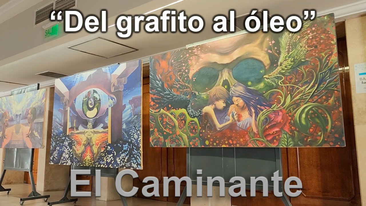 El Caminante Del grafito al oleo