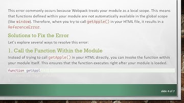 Fixing the Webpack4 Function Not Defined Error