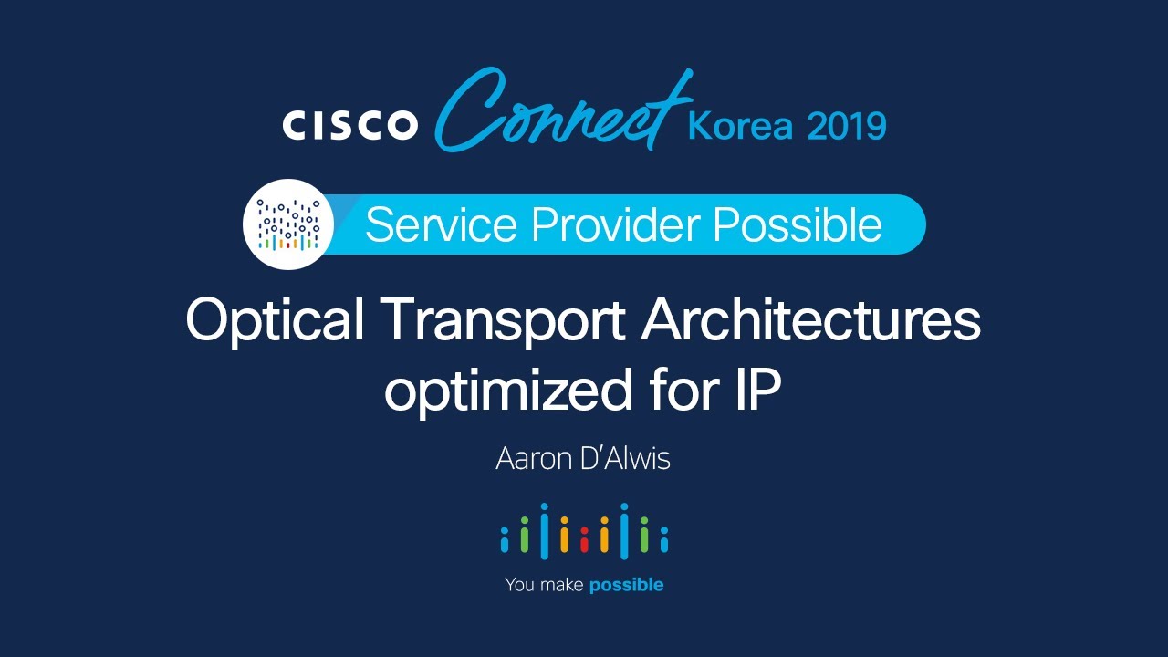 [Cisco Connect Korea 2019] Optical Transport Architectures optimized