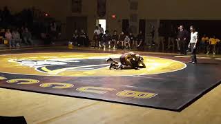 Timothy O'Hara Jr gets the pin win against Polytech opponent.