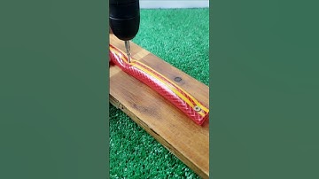 Remember this trick! How to make a wire clip from a hose to hold wires? #Shorts  #diy #tips