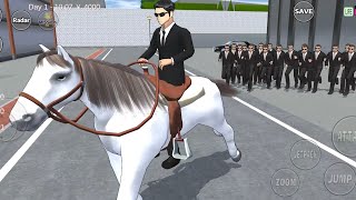 THE POLICE KOBAN 👮‍♀️🚔 AGAINTS BOSS YAKUZA WITH HORSE CASTLE EP.9‼️ TUTORIAL SAKURA SCHOOL SIMULATOR